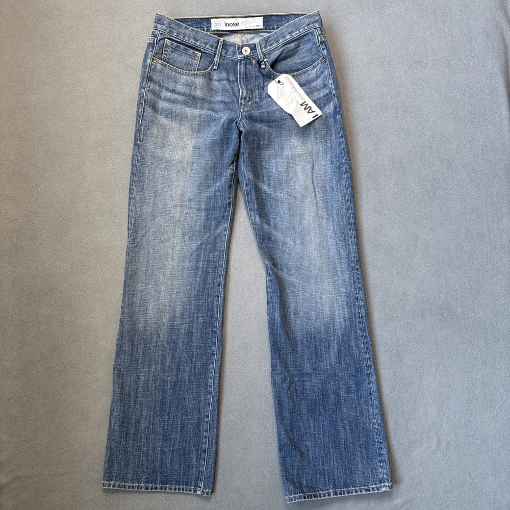 Earnest Sewn Jeans Mens 32 Blue AMI AM I Loose Medium Wash 100% Cotton Denim NWT